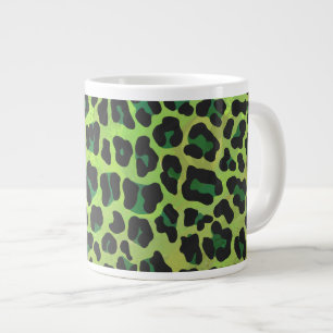 Grande Tasse Léopard noir et vert