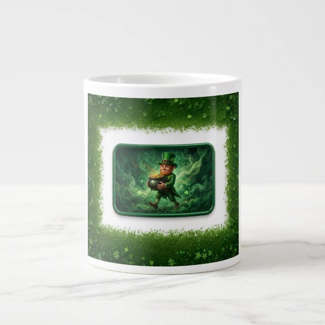 Grande Tasse Leprechaun Carrying Pot Of Gold (Devant)