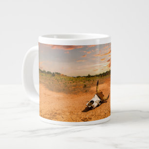 Grande Tasse Les déserts   Désert avec crâne de vache