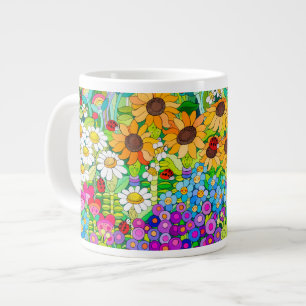 Grande Tasse Les fleurs du jardin de Ladybug