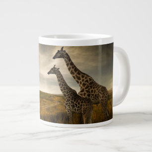 Grande Tasse Les girafes et le paysage