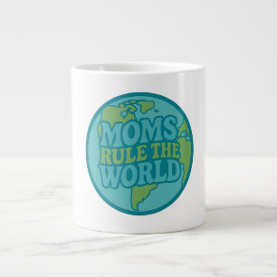 Grande Tasse Les mamans règnent sur le monde Groovy Globe
