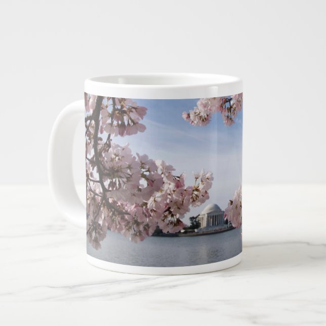 Grande Tasse Les monuments | Jefferson Memorial Cherry Blossoms (Devant gauche)
