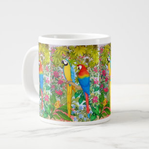 Grande Tasse Les perroquets de Macaw Oiseaux tropicaux Mug