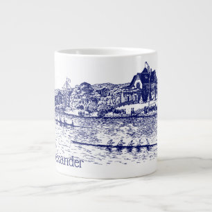 Grande Tasse Les rameurs de Crew Row s'affrontent avec le bleu