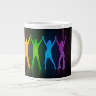 Grande Tasse Les six silhouettes debout de Slipperyjoe, bras le