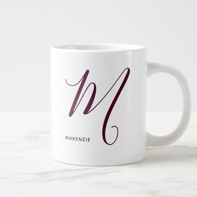 GRANDE TASSE LETTRE BOURMANDE MONOMOBILE M BLANC (Droite)