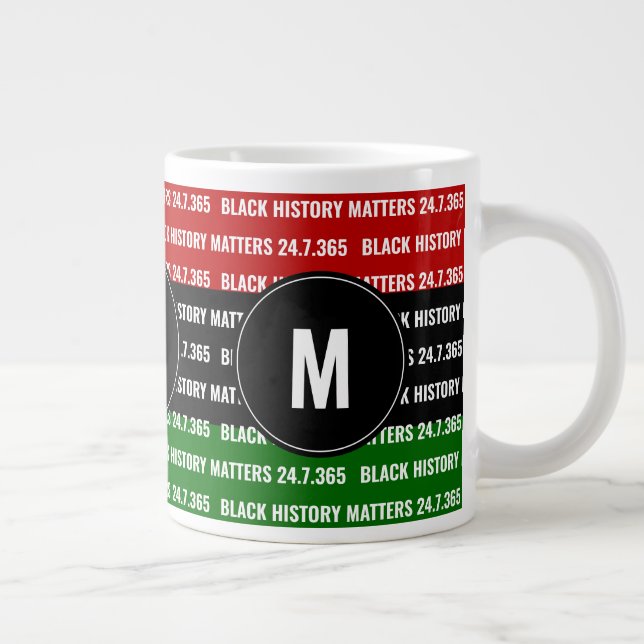 Grande Tasse L'HISTOIRE NOIRE COMPTE Monogramme Mug (Droite)