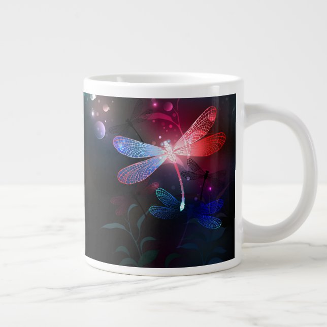 Grande Tasse libellule rouge brillante (Droite)