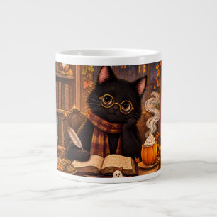 Grande Tasse Librairie Halloween Cozy Black Cat