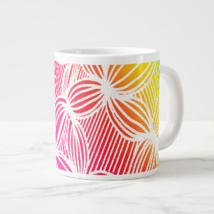 Grande Tasse Lignes arc-en-ciel courbes