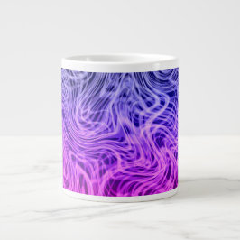 Grande Tasse Linéaire déformé2 Pourpre - Mug de café