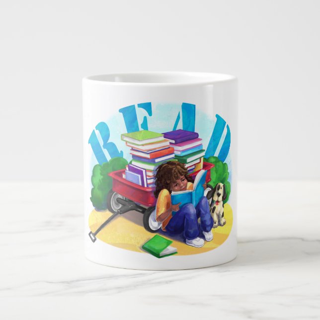 Grande Tasse LIRE Livre Wagon Art (Devant)