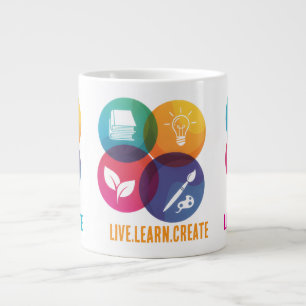 Grande Tasse Live.Learn.Create Jumbo Coffee Mug