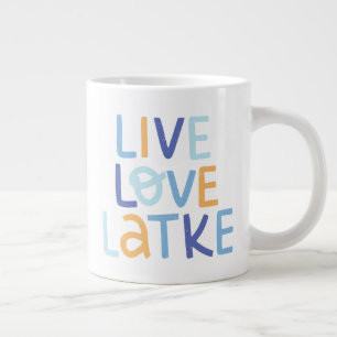 Grande Tasse Live Love Latke Hanoukka Design