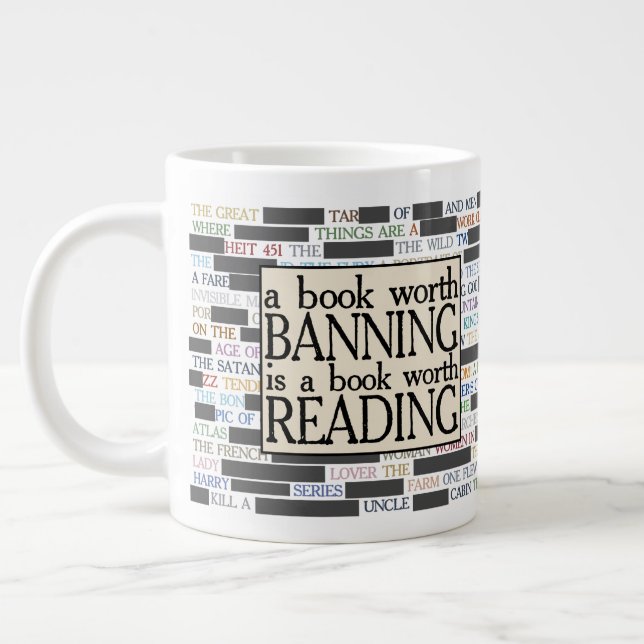 Grande Tasse Livres interdits | Lecture | (Gauche)