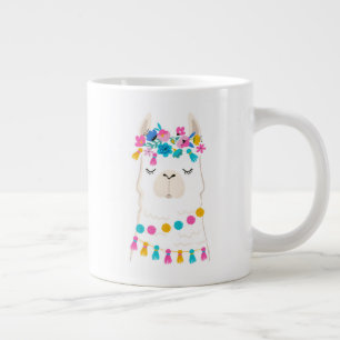 Grande Tasse Llama florale fine