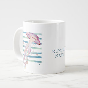 Grande Tasse Location de vacances, méduse à l'aquarelle