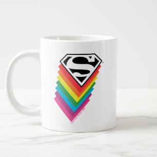Grande Tasse Logo à arc-en-ciel superman