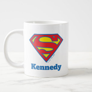 Grande Tasse Logo classique Supergirl avec fond bleu