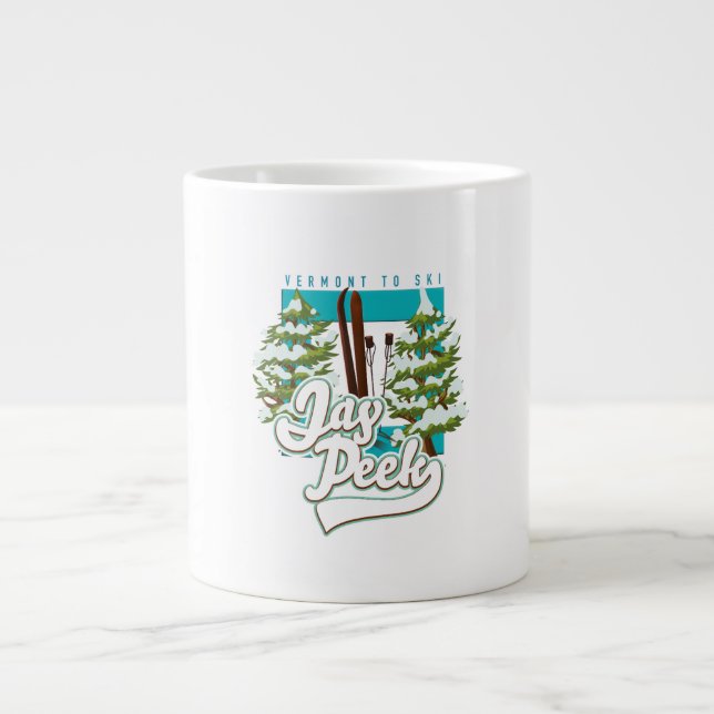 Grande Tasse Logo de ski Jay Peek Vermont Coffee Mug (Devant)