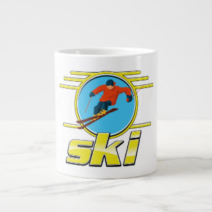 Grande Tasse Logo de ski rétro 90