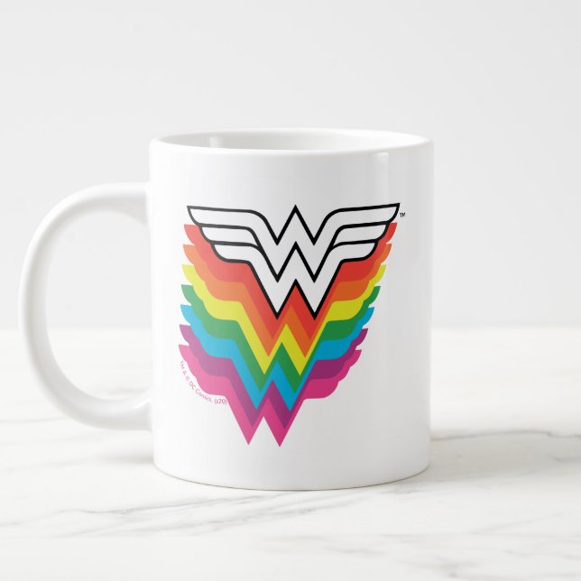 Grande Tasse Logo de Wonder Woman Layers Rainbow (Gauche)