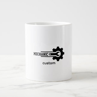 Grande Tasse Logo d'engrenage de mécanicien – Conception automo