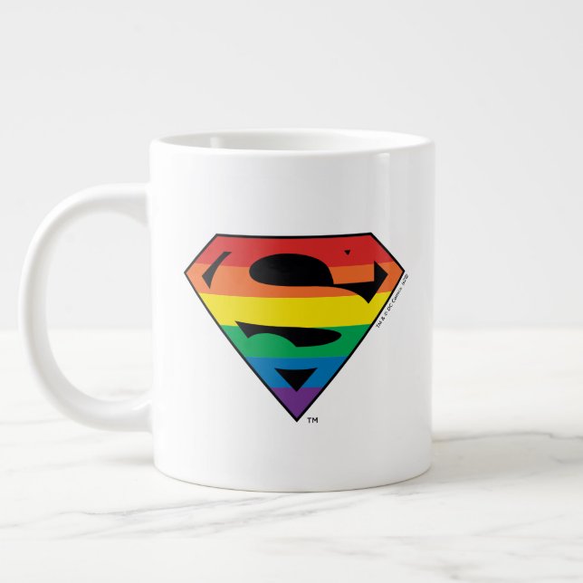 Grande Tasse Logo Rainbow de Superman (Gauche)
