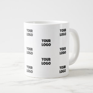 Grande Tasse Logo simple à répéter   Blanc