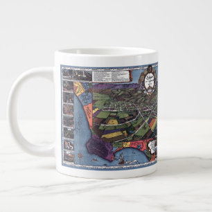 Grande Tasse Los Angeles, Californie, carte de la ville aérienn