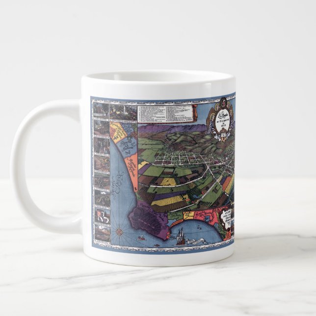 Grande Tasse Los Angeles, Californie, carte de la ville aérienn (Gauche)
