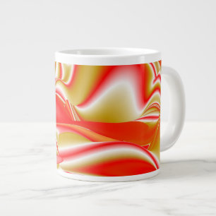 Grande Tasse Love and Gold Abstrait 3D Rainbowart