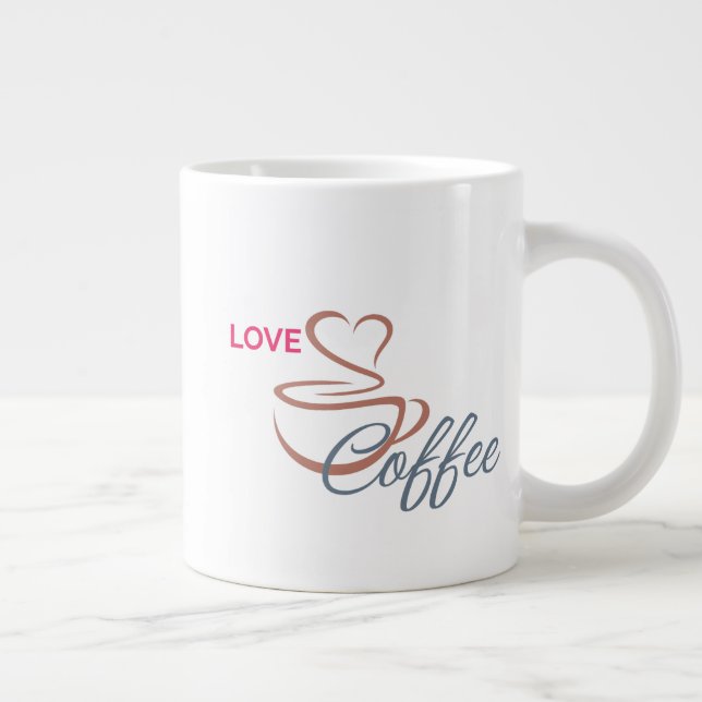 Grande Tasse Love Coffee Heart Design Classic Mug               (Droite)