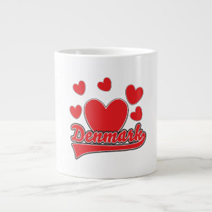 Grande Tasse Love Danemark logo de style vintage