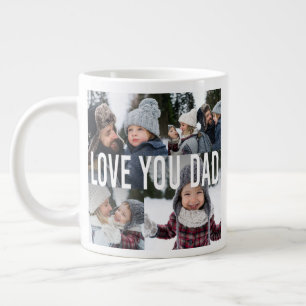 Grande Tasse Love You Dad Photo Collage Fête des pères