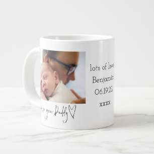 Grande Tasse Love You Daddy Heart Photo 1ère Fête des pères