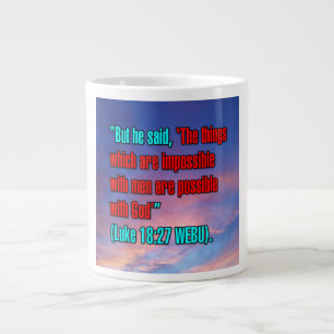 Grande Tasse Luc 18:27 WEBU Mug