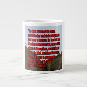 Grande Tasse Luc 4:18-19 WEBU Mug