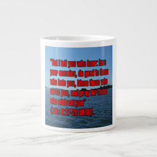 Grande Tasse Luc 6:27-28 WEBU Mug