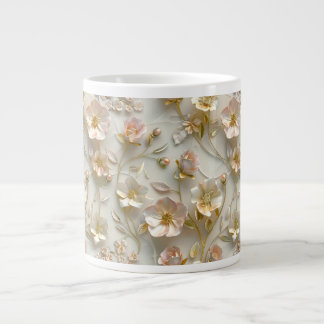 Grande Tasse Luxury 3D Embossed Floral Gold Foil Elegant 