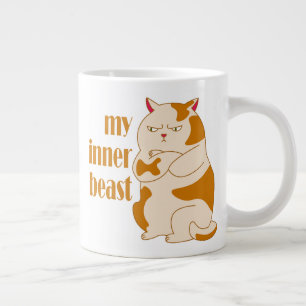 Grande Tasse Ma bête intérieure fainéante citation de motivatio