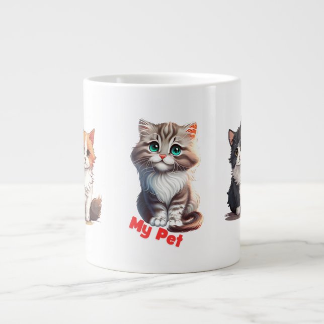 Grande Tasse Ma conception de la motte pour animaux domestiques (Devant)