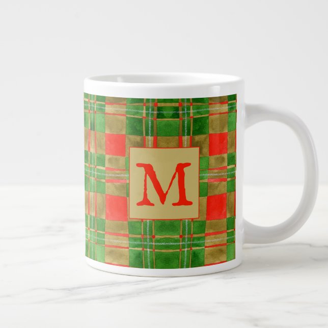 Grande Tasse MAC GREGOR TARTAN Big Mug + Initial (Droite)