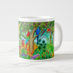 Grande Tasse Macaw Parros Jungle Art Jumbo Mug
