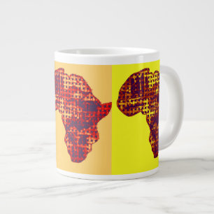 Grande Tasse Magnifique Afrique Carte Accueil Boire Grand Café 