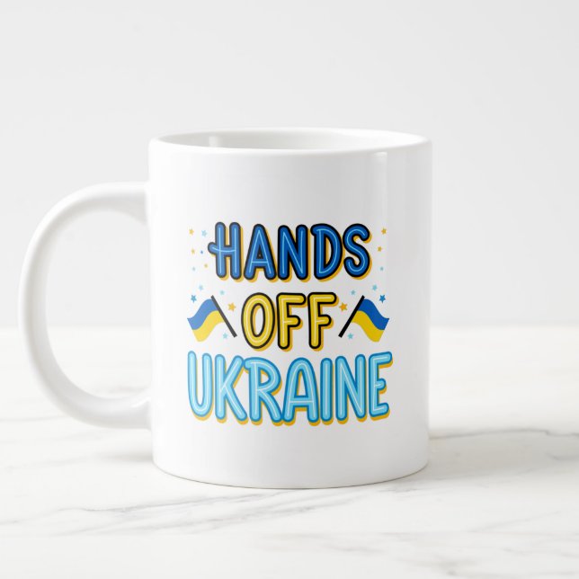 Grande Tasse Main Off Ukraine Spécial Jumbo Mug (Gauche)