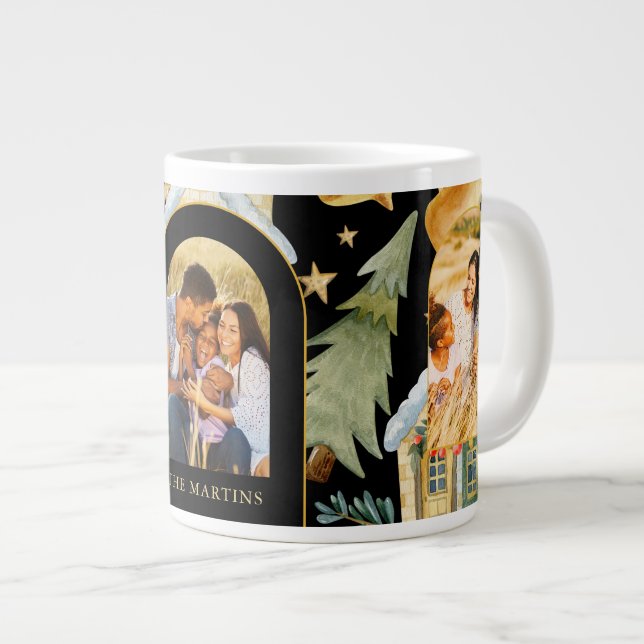 Grande Tasse Maisons de vacances Trois photos Noir (Devant droit)