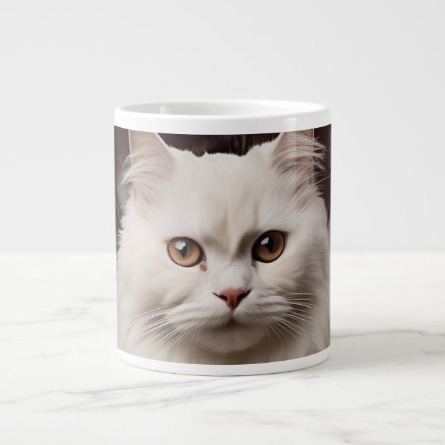 Grande Tasse Majestic white cat (Devant)