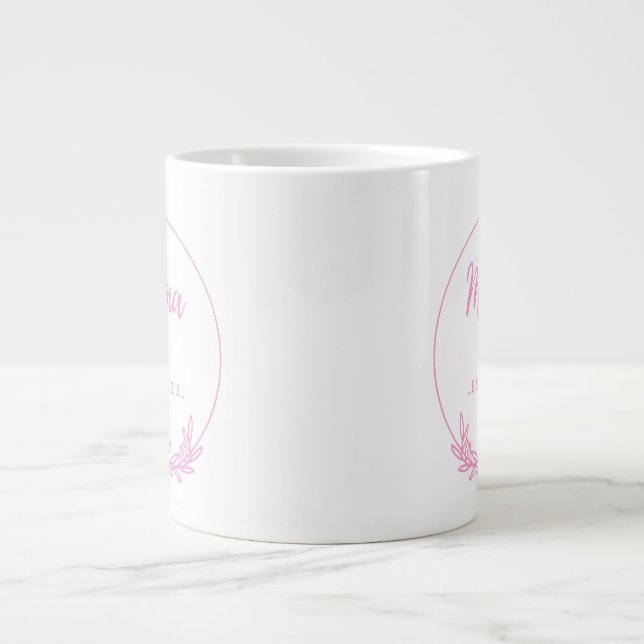 Grande Tasse Mama Est.2025 shirt -Mother gift Pink Minimal -  (Devant)
